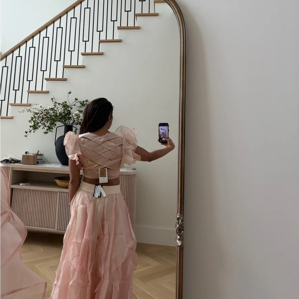 Pink Ruffled lehenga - Picture 2 of 5